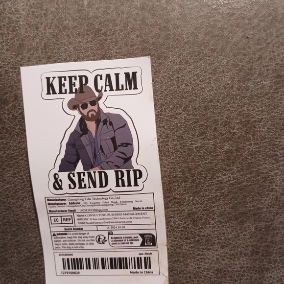 Yellowstone Keep Calm & Send Rip Sticker - Picture 2 of 2